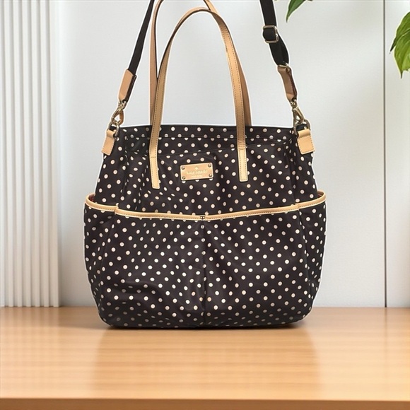 Kate Spade Polka Dot Nylon Diaper Tote – New Without Tags | Black, White & Red - Picture 2 of 10